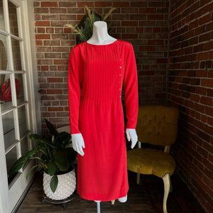 1980s Red Lanvin Dress